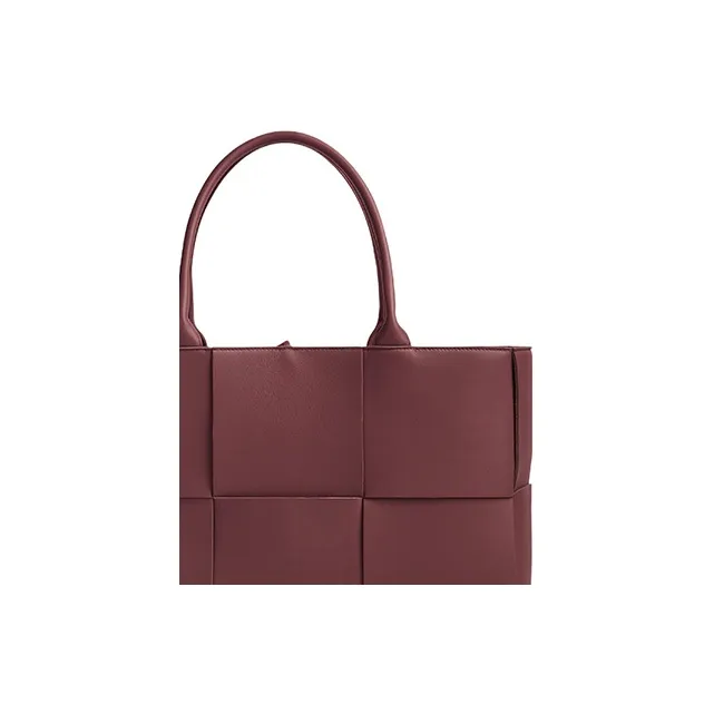 Bottega Veneta Arco Intreccio Tote Bag Medium Barolo-4