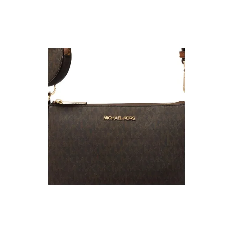 MICHAEL KORS Leather 3 in 1 Crossbody Bag, Shoulder Bag Women's Khaki & Brown-2