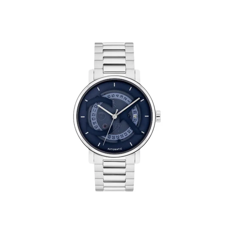 CALVIN KLEIN Wrist Watch Automatic Mechanical Movement Steel Strap 40mm Blue Dial Men's Watches-0