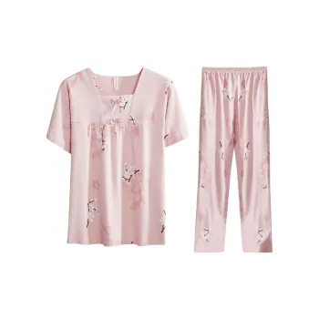 H YXIANG Pajama Set Women's Pastel Pink