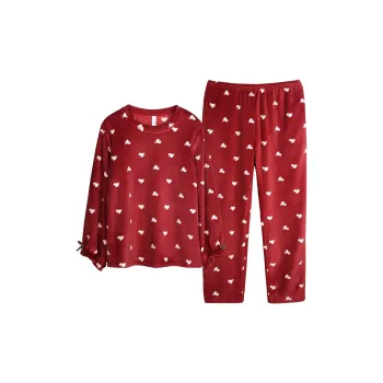 Xuan Liang Pajama Set Women's Red Velvet