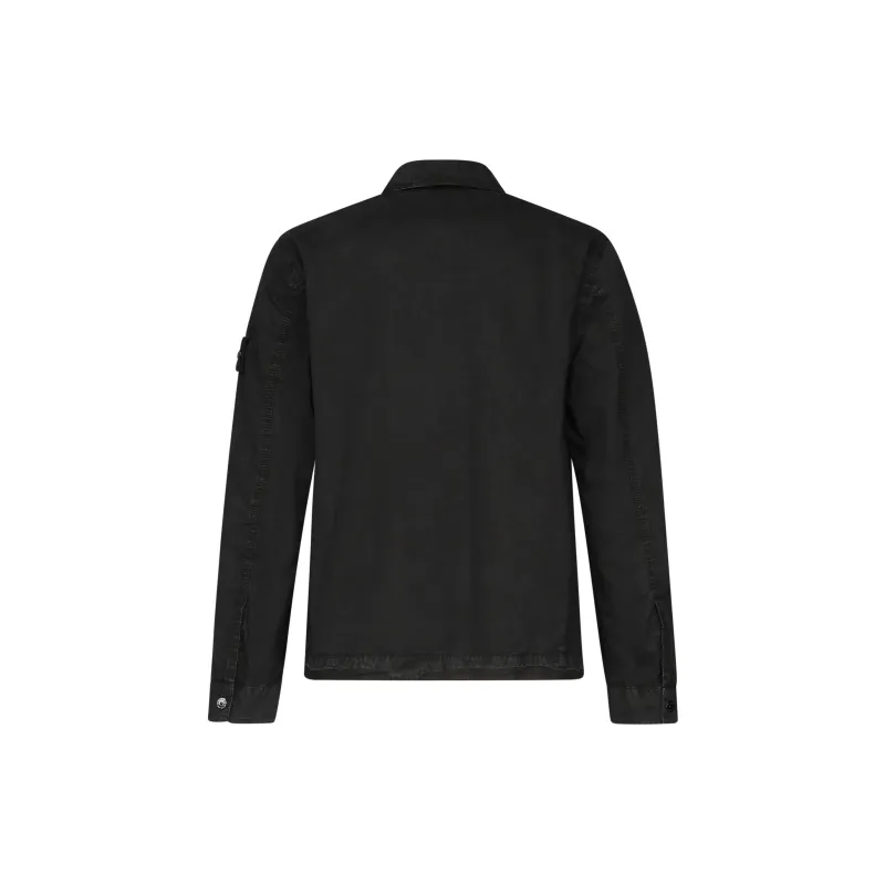 STONE ISLAND Compass Patch Zip Up Shirt Jacket-1