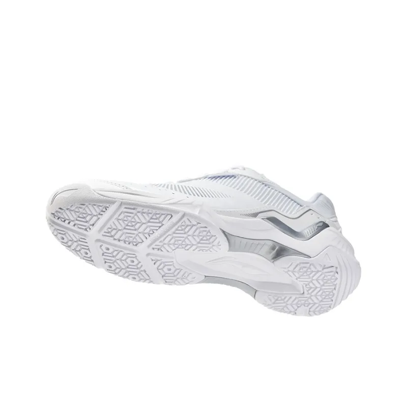 LiNing Cushioned Slip-Resistant Breathable Low-Top Badminton Shoes Unisex White Silver-6
