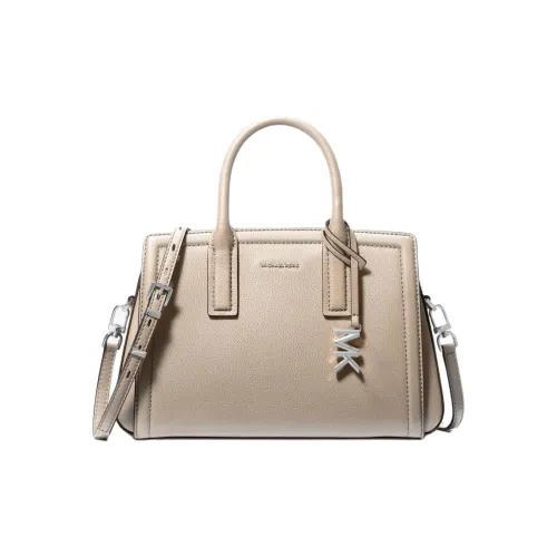 MICHAEL KORS Split Cow Leather One Shoulder Handbag Small Size Women's Light Sand