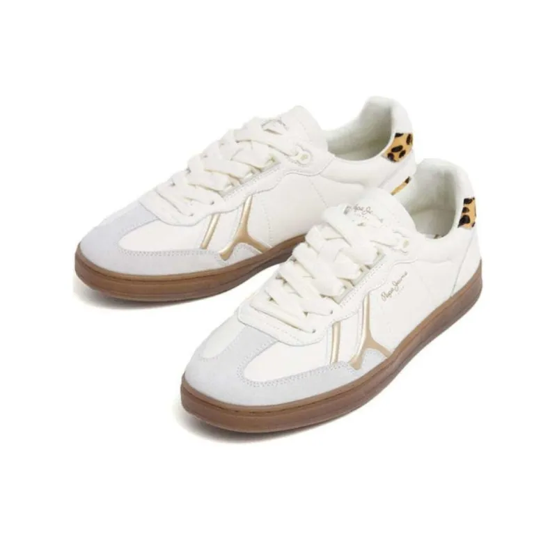Pepe Jeans Abrasion-Resistant Low-Top Skateboard Shoes Women's White-1