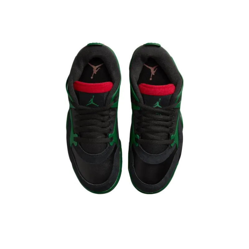 Jordan 4 Rm Black Gorge Green University Red-3