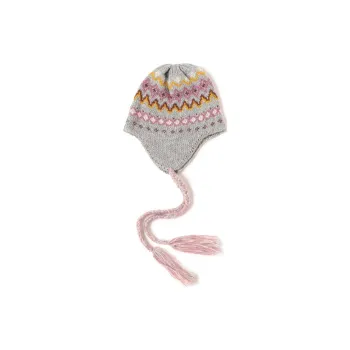 Beams Acrylic, Knitted Fabric Beanies Women's Gray