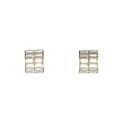 Alessandra Rich Embellished Rectangle Earrings