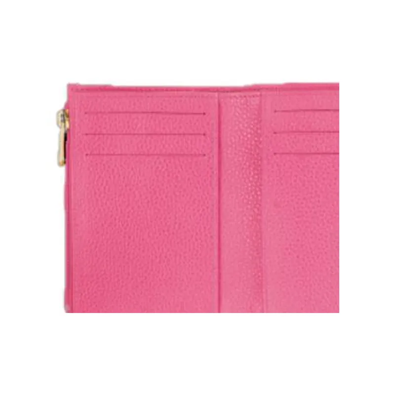LONGCHAMP Le Foulonné Cow Leather Card Holder Wallet Men's Pink-4
