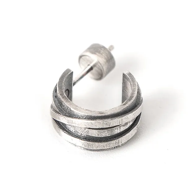 HUANXIANGZHE S990 Silver Earrings Unisex Silver-0