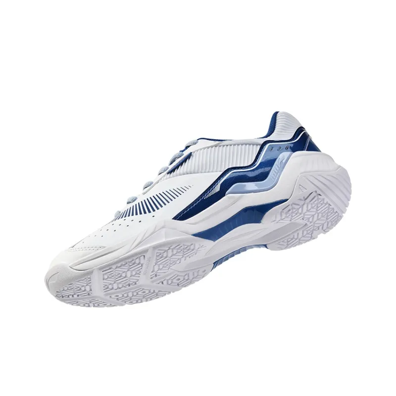 LiNing Thunder Training Cushioning Anti-Slip And Wear-Resistant Low-Top Badminton Shoes Unisex White Blue-5
