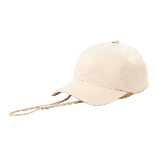 Beams Cotton Nylon Synthetic Leather Baseball Caps Women's White