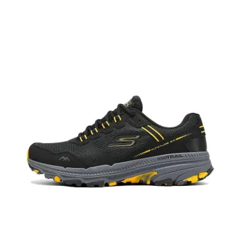 Skechers MEN'S GO Anti Slip Wear Resistant Low Top Casual Running Shoes Men's Black Yellow