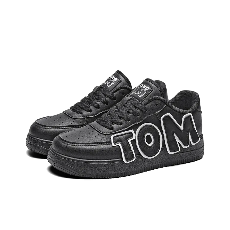 TALKING TOM Low-Top Skateboard Shoes Unisex White-9