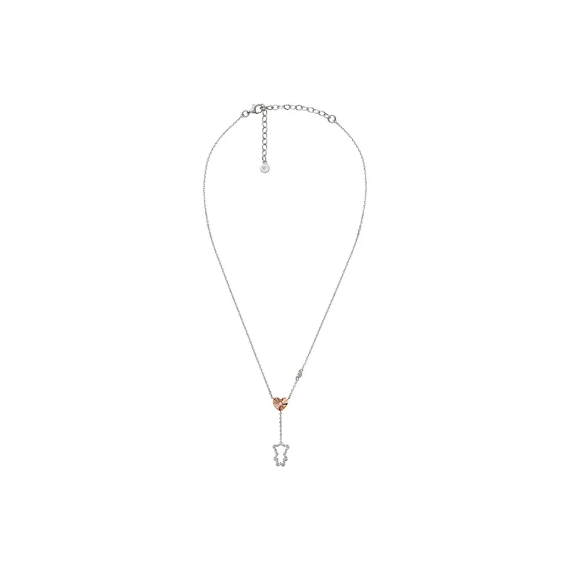 EMPORIO ARMANI Two Tone Sterling Silver Y Neck Necklace-2