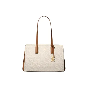 MICHAEL KORS Artificial Leather Tote Bag, Shopping Bag, Shoulder Bag Medium Size Women's Vanilla White