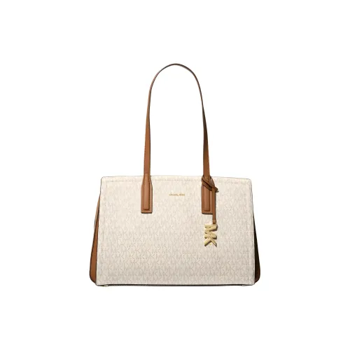 MICHAEL KORS Artificial Leather Tote Bag, Shopping Bag, Shoulder Bag Medium Size Women's Vanilla White