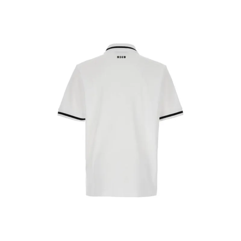 MSGM Logo embroidered Polo Shirt-1