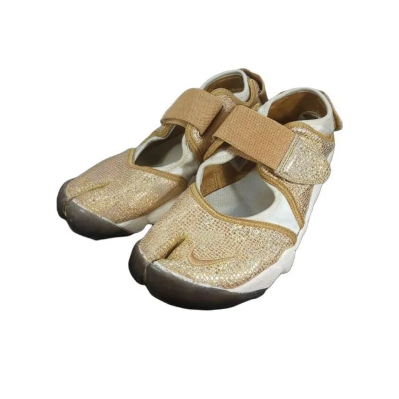 Nike Air Rift Anti Slip Wear Resistant Low Top Running Shoes Women's Gold-2