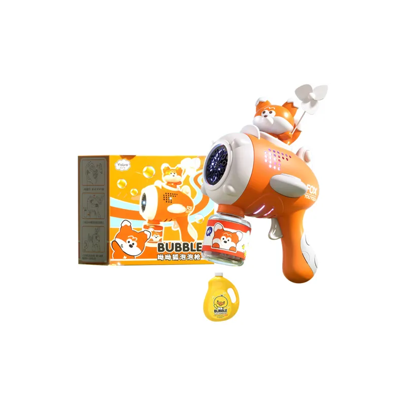 YISBRO Pop Up Fox Blows Bubble Machine Handheld Bubble Machines-3