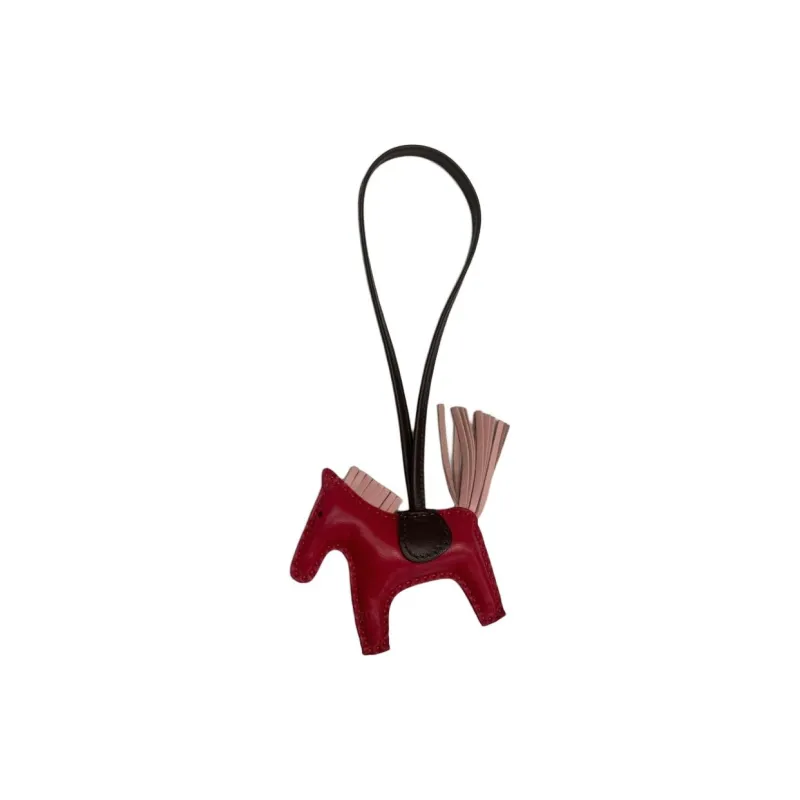 HERMES Sheepskin Pendants Unisex Red-2