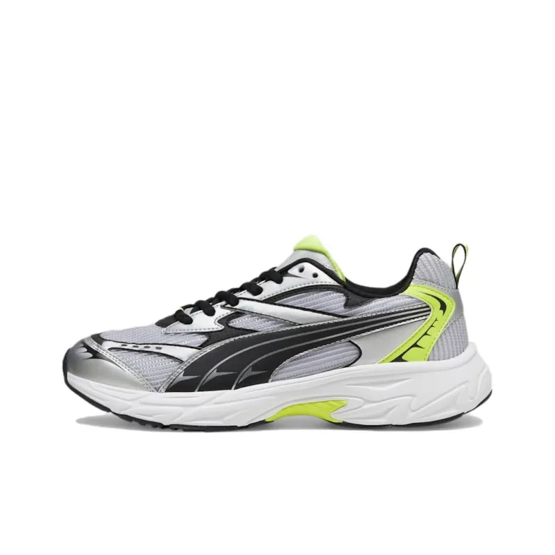 PUMA Morphic Cushioning Anti Slip And Wear Resistant Low Top Running Shoes Men's White Silver-0