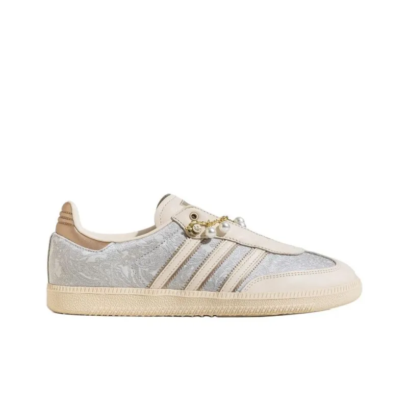 Adidas Originals SAMBA OG Low Top Skateboard Shoes Women's Light Gray-1