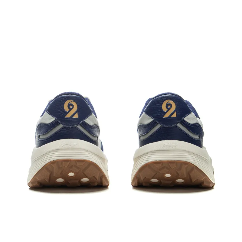 LiNing Cushioning Anti-Slip And Wear-Resistant Support Low-Top Casual Shoes Men's Gray Blue-5