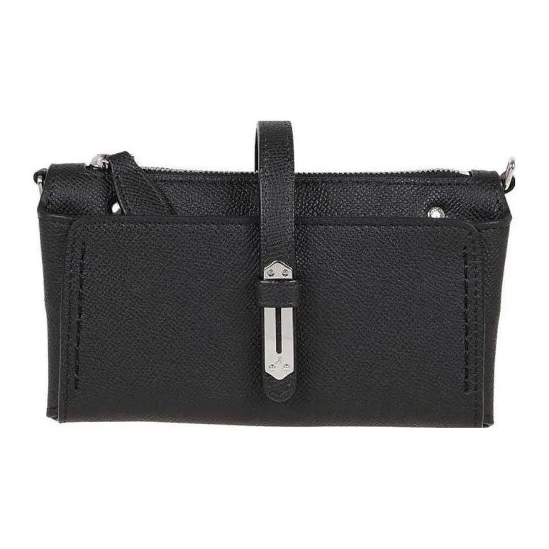 Fontana Milano 1915 Leather Crossbody Bag Shoulder Bag Women's Black-0