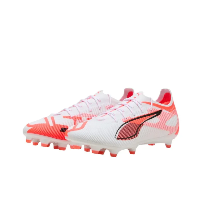 PUMA Ultra 5 Pro Anti-Slip Wear-Resistant Soccer Shoes Men's White Red-2
