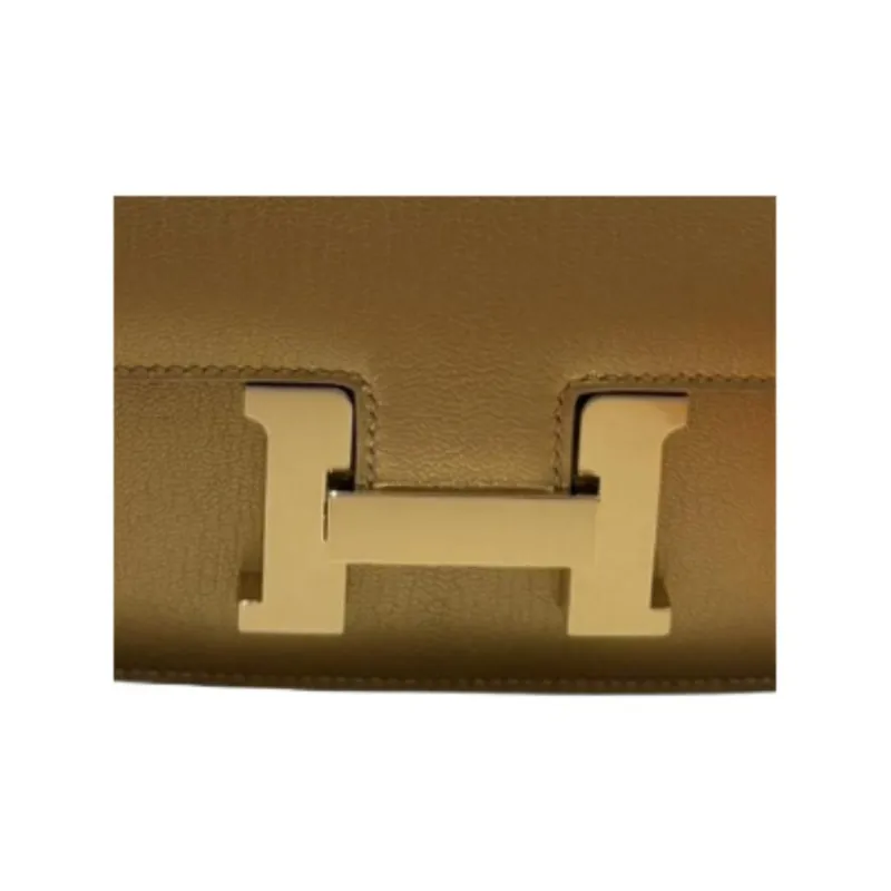 HERMES Constance Goatskin Shoulder Bag Mini Unisex Y9 Dorè Gilded Gold-4
