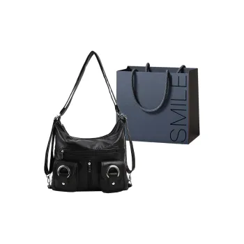 SWIMADE PU Tote Bag, Shopping Bag, Shoulder Bag Women's Black/White/Pink/Brown