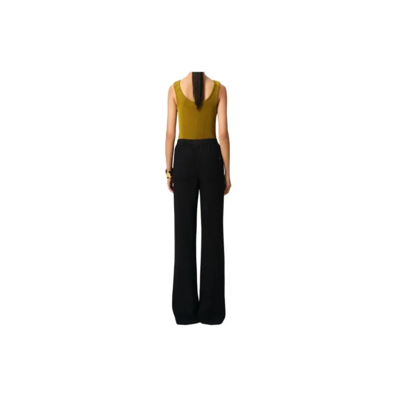AMIPARIS Paris Logo Detailed Drawstring Palazzo Pants-2