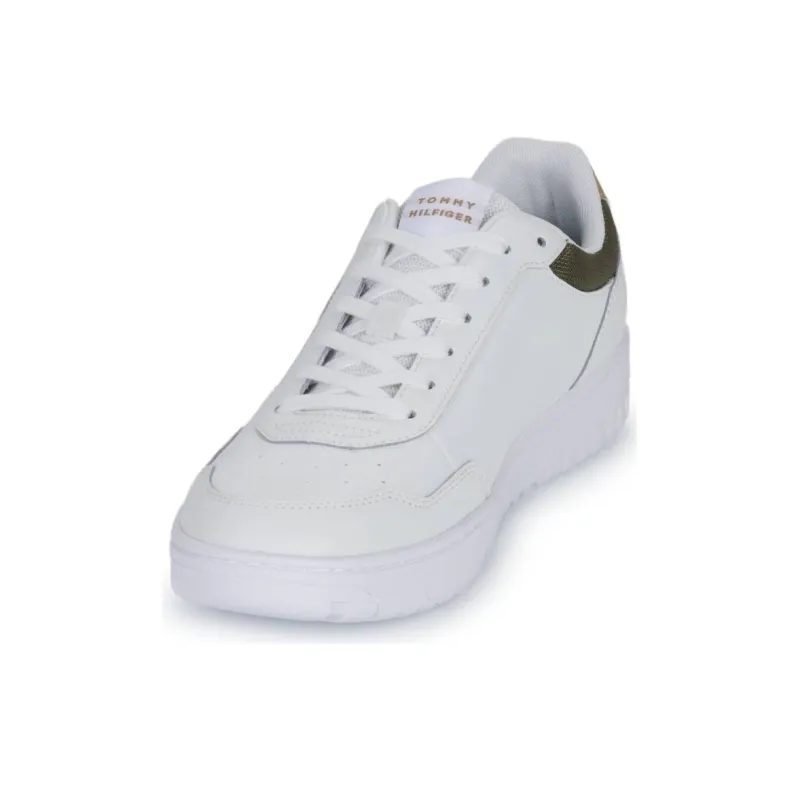 Tommy Hilfiger Anti-Slip Wear-Resistant Low-Top Skateboard Shoes Men's White Brown-3