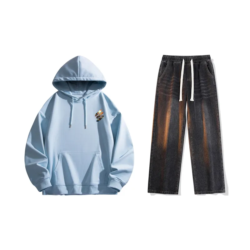 Airwalk Sweatshirt Set Unisex Black-53