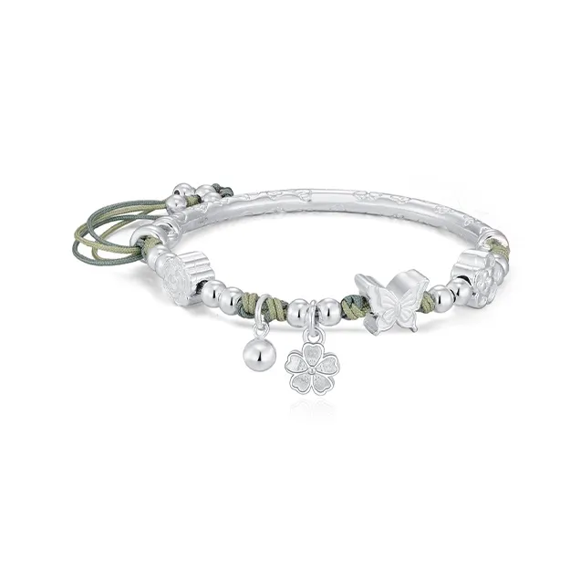 CHINA GOLD 999 Fine Silver Bangles Women's-0