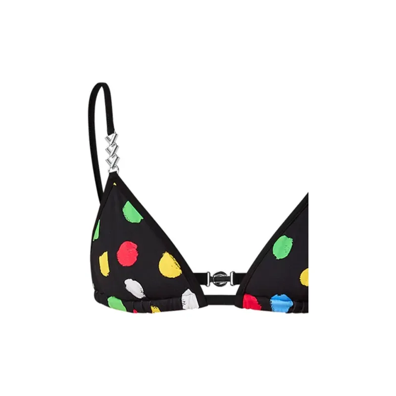 LOUIS VUITTON X Yayoi Kusama Painted Dots Bikini Top Black-3