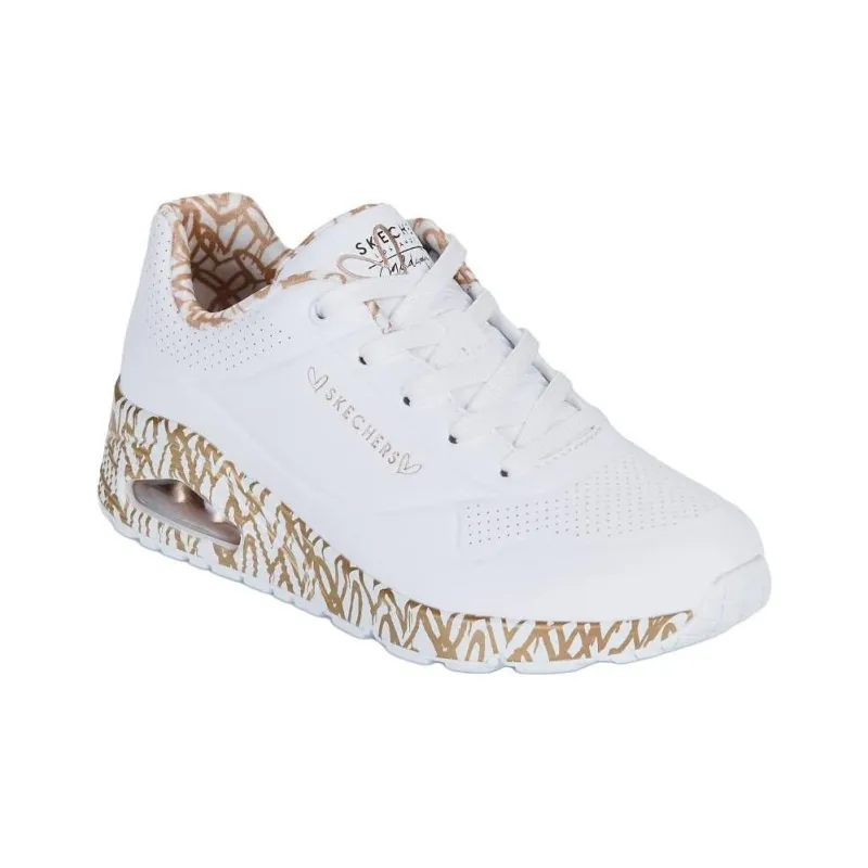 JGoldcrown x Skechers Anti Slip Wear Resistant Low Top Casual Shoes Women's White-2