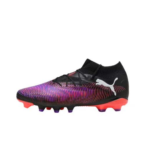 PUMA FUTURE 8 Anti-Slip Wear-Resistant Soccer Shoes Men's Black Purple