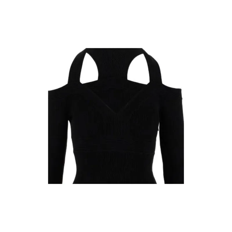 Alexander McQueen Ruffle Detailed Flared Mini Dress-6