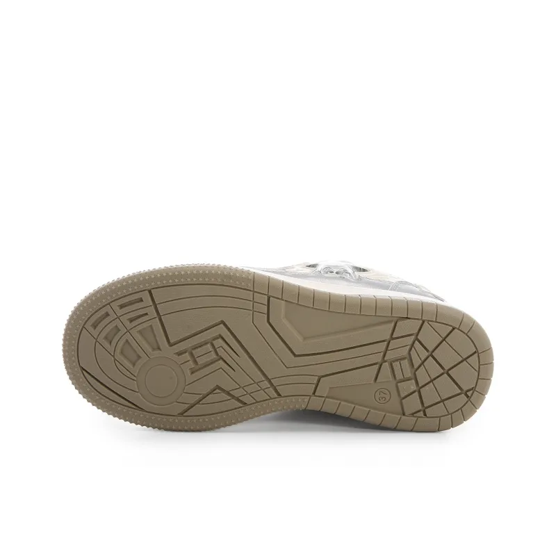 Lovely You Lightweight Low-Top Skateboard Shoes Women's Beige Silver-22