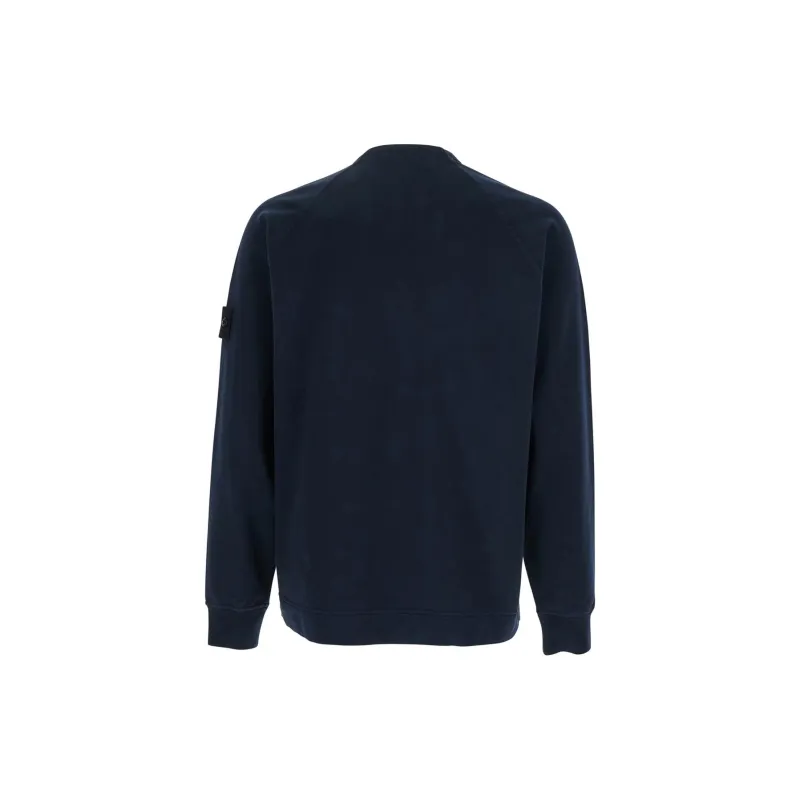 STONE ISLAND Ghost Logo Patch Crewneck Sweatshirt-1