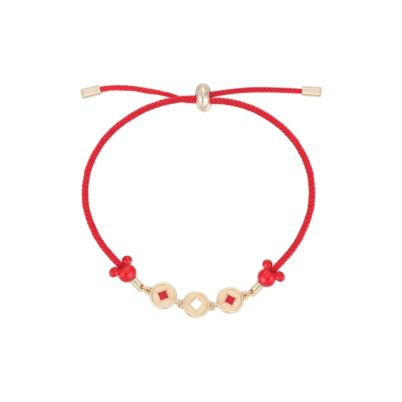 AJIDOU Pull Tab Red String Bracelets Women's-0
