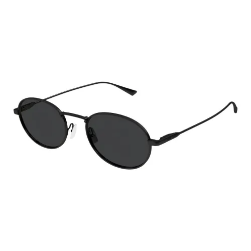 SAINT LAURENT Metal Oval Sunglasses Men's Black