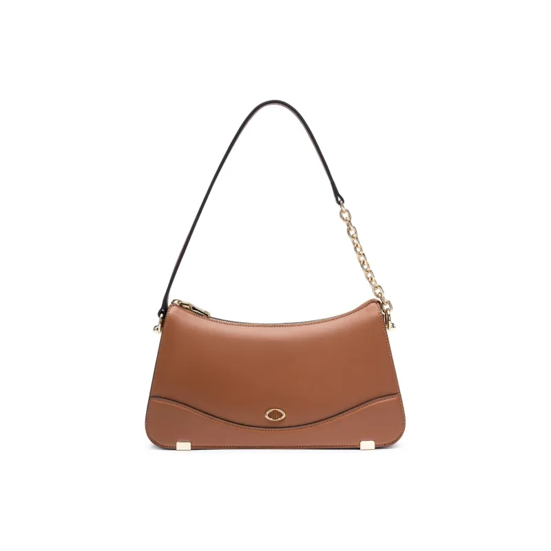 Chrisdien Deny Cow Leather Crescent Bag Shoulder Bag Regular Men's Black/Brown-7