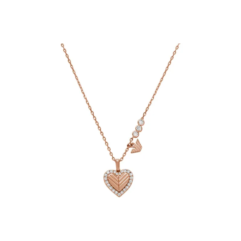 EMPORIO ARMANI 925 Sterling Silver Necklaces Women's Rose Gold-0