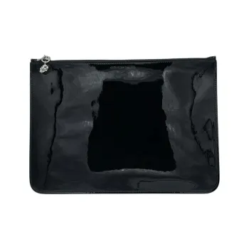 Alexander McQueen Patent Leather Clutch Women's Black