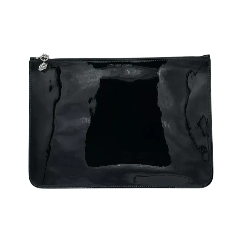 Alexander McQueen Patent Leather Clutch Women's Black-0