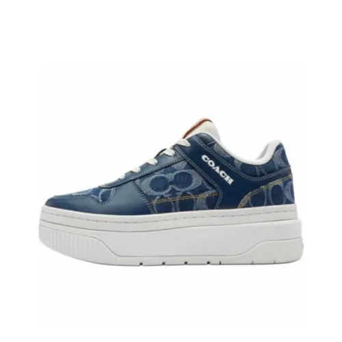 COACH Low Top Skateboard Shoes Women's Blue