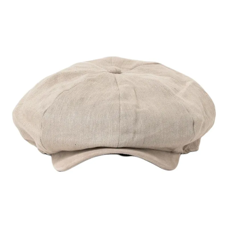 Beams Linen, Suede, Leather Berets Men's Beige-1